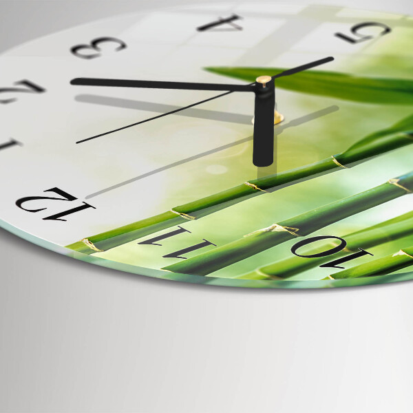 Reloj de pared redondo Bambú