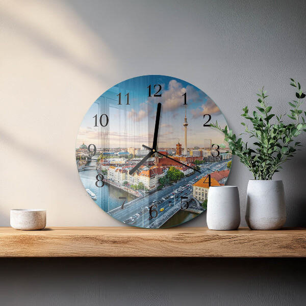 Reloj de pared redondo Río de la ciudad