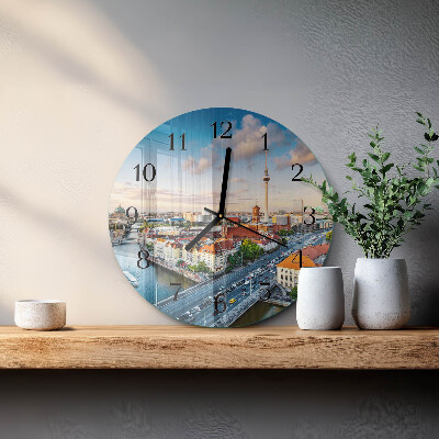 Reloj de pared redondo Río de la ciudad