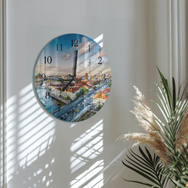 Reloj de pared redondo Río de la ciudad