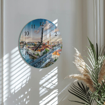 Reloj de pared redondo Río de la ciudad