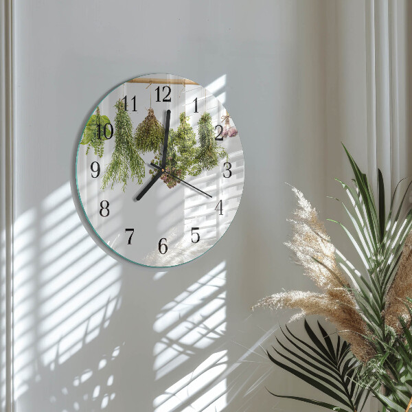 Reloj de pared redondo Hierbas