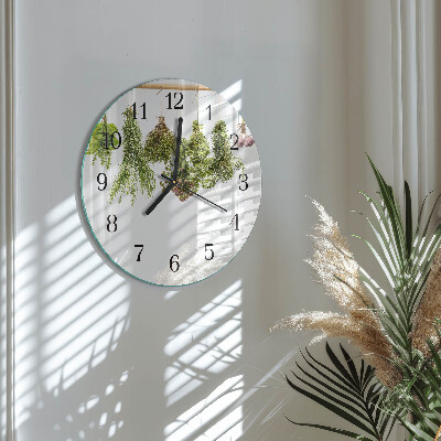 Reloj de pared redondo Hierbas