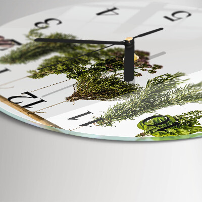 Reloj de pared redondo Hierbas