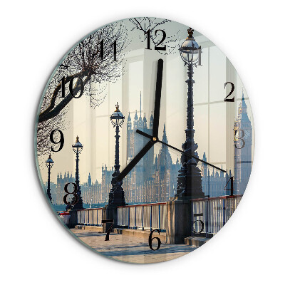 Reloj de pared redondo Linternas