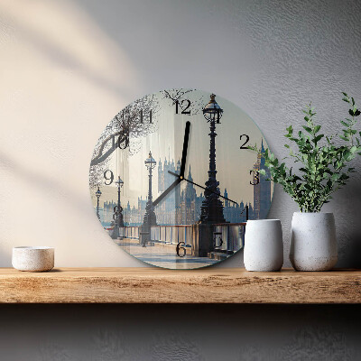 Reloj de pared redondo Linternas