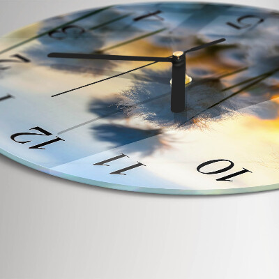 Reloj de pared redondo Algodón