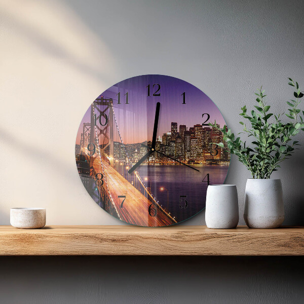 Reloj de pared redondo Ciudad de puentes