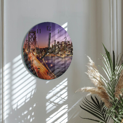 Reloj de pared redondo Ciudad de puentes