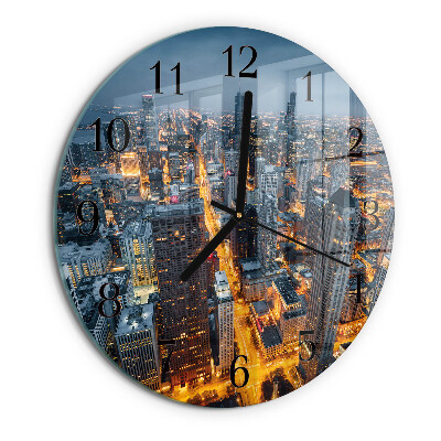 Reloj de pared redondo Noche en la ciudad