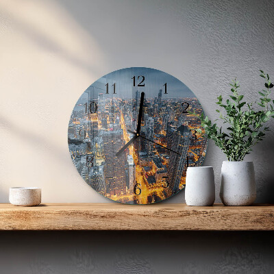 Reloj de pared redondo Noche en la ciudad