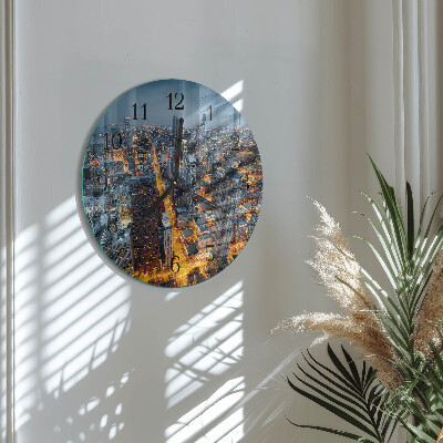 Reloj de pared redondo Noche en la ciudad