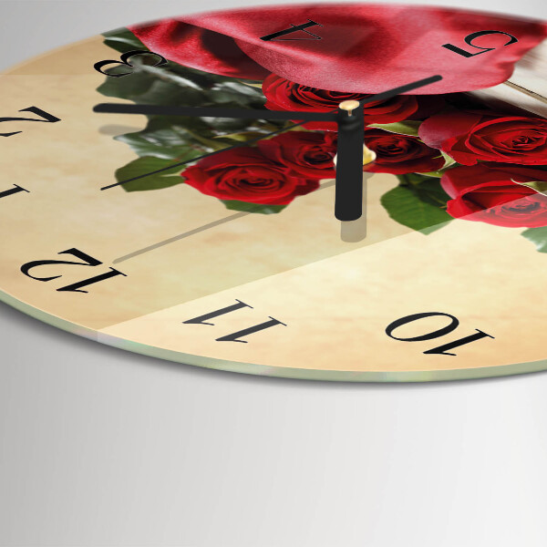 Reloj de pared redondo Rosas