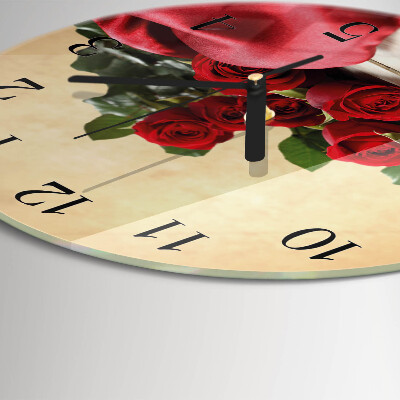Reloj de pared redondo Rosas