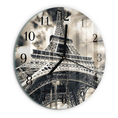 Reloj de pared redondo Torre Eiffel