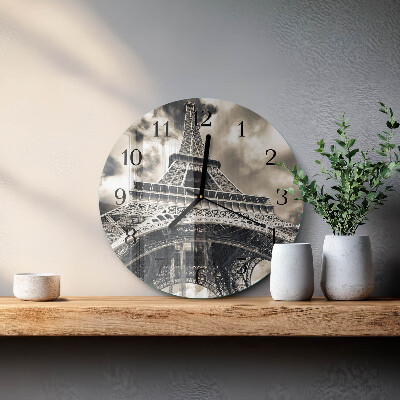 Reloj de pared redondo Torre Eiffel