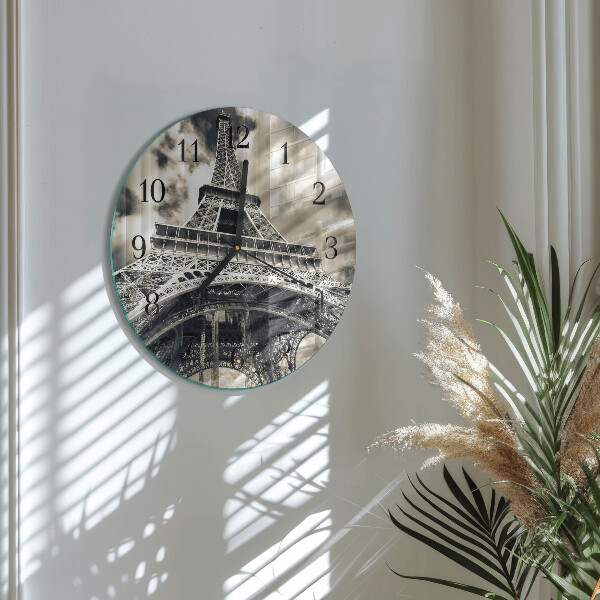 Reloj de pared redondo Torre Eiffel