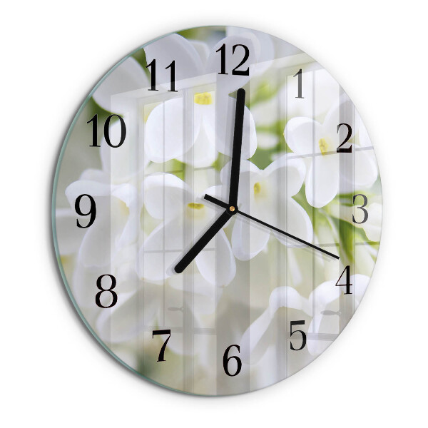 Reloj de pared redondo Flores