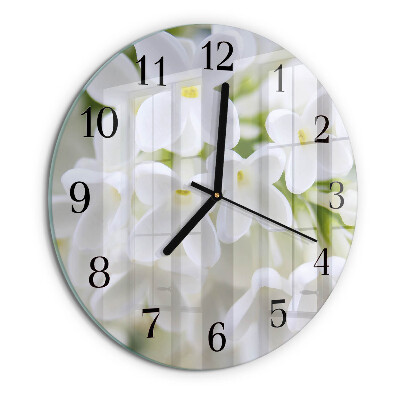 Reloj de pared redondo Flores