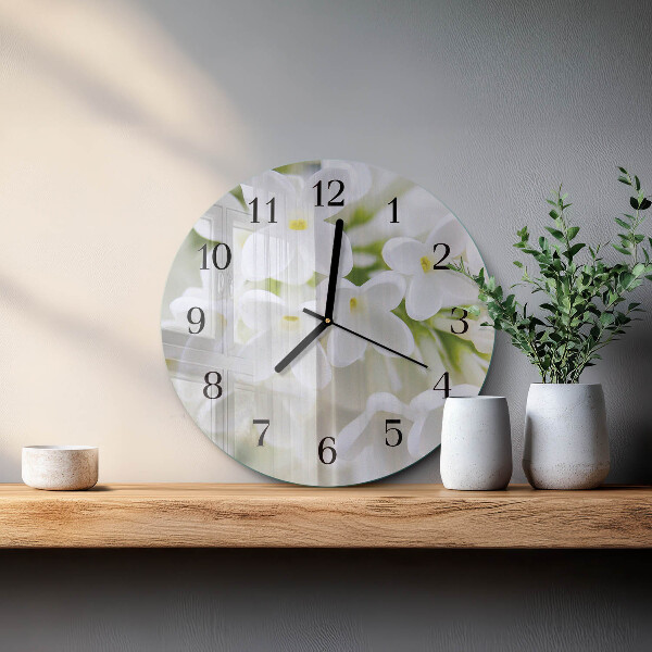 Reloj de pared redondo Flores