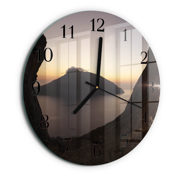 Reloj de pared redondo Montaña del océano