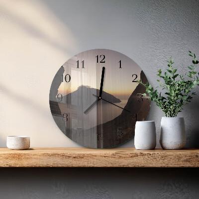Reloj de pared redondo Montaña del océano