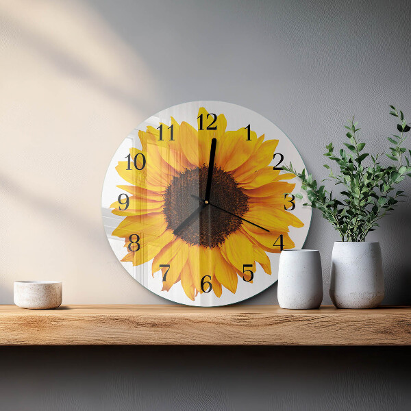Reloj de pared redondo Girasol