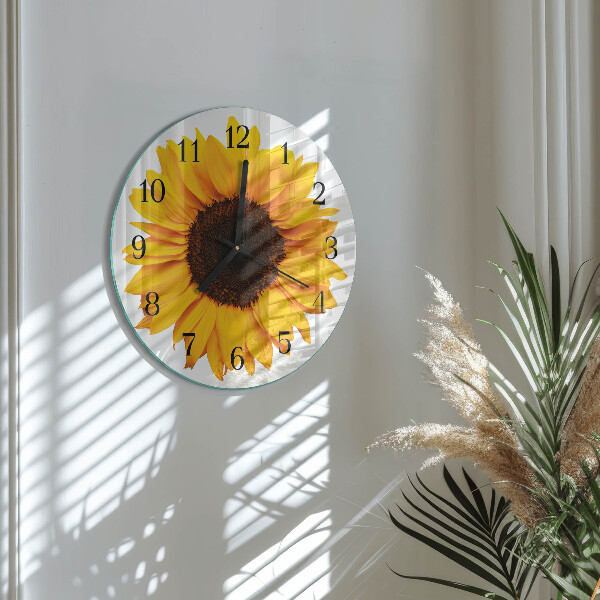 Reloj de pared redondo Girasol