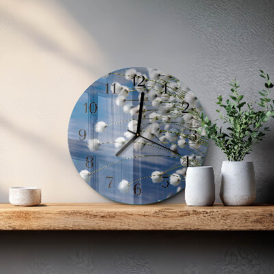 Reloj de pared redondo Algodón