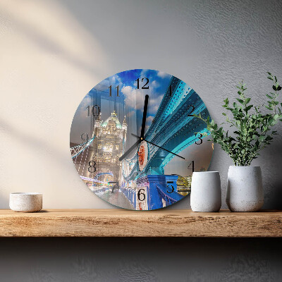 Reloj de pared redondo Puente
