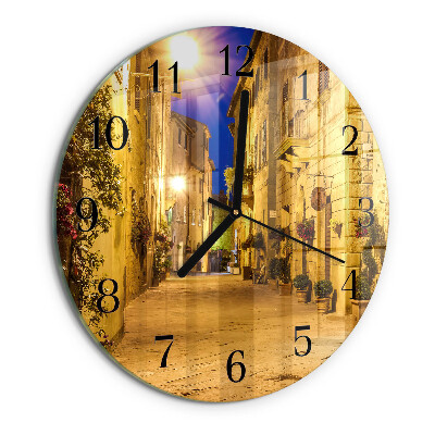 Reloj de pared redondo Noche de la calle