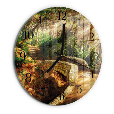 Reloj de pared redondo Puente del bosque