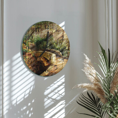 Reloj de pared redondo Puente del bosque