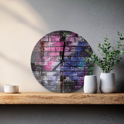 Reloj de pared redondo Ladrillo
