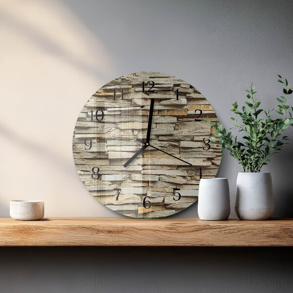 Reloj de pared redondo Piedras