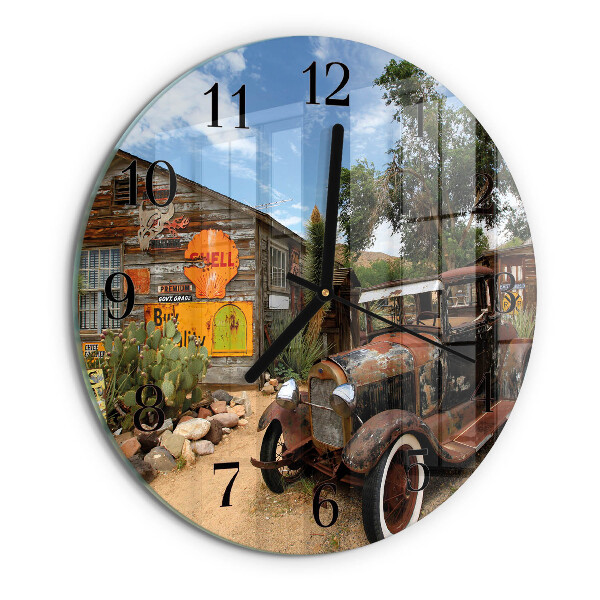 Reloj de pared redondo Coche viejo