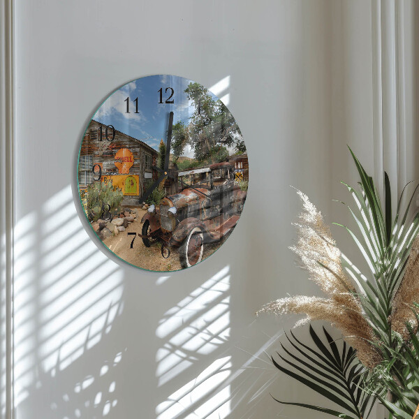 Reloj de pared redondo Coche viejo