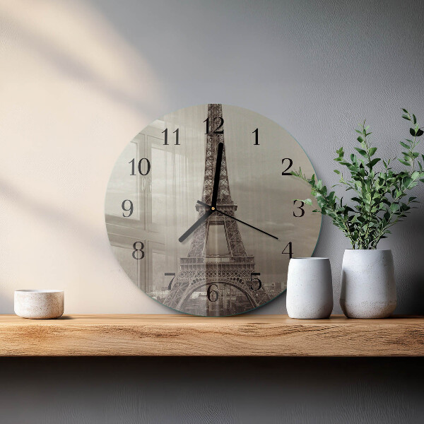 Reloj de pared redondo Torre Eiffel