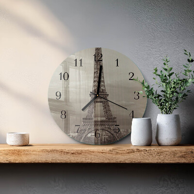 Reloj de pared redondo Torre Eiffel