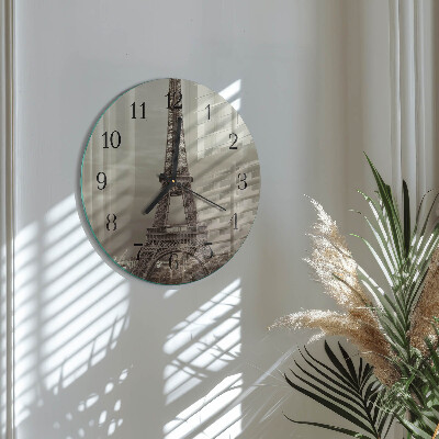 Reloj de pared redondo Torre Eiffel