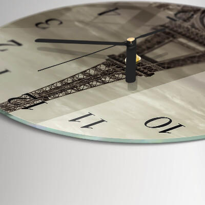 Reloj de pared redondo Torre Eiffel