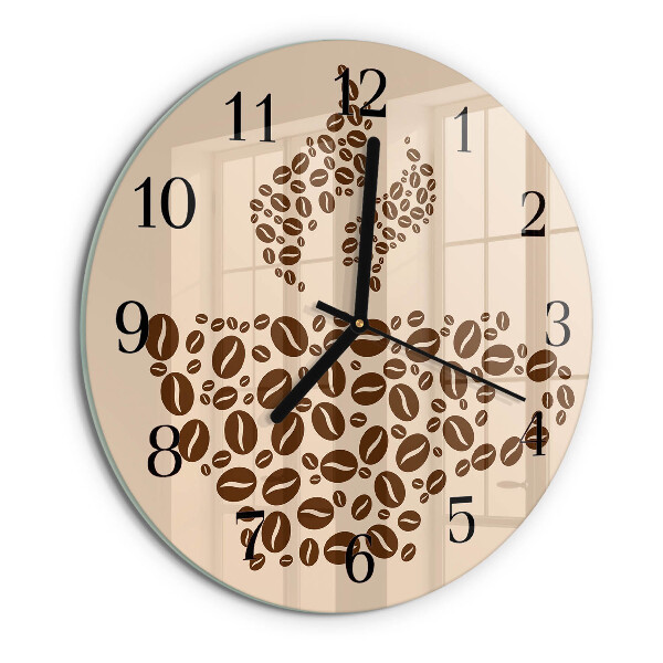 Reloj de pared redondo Café