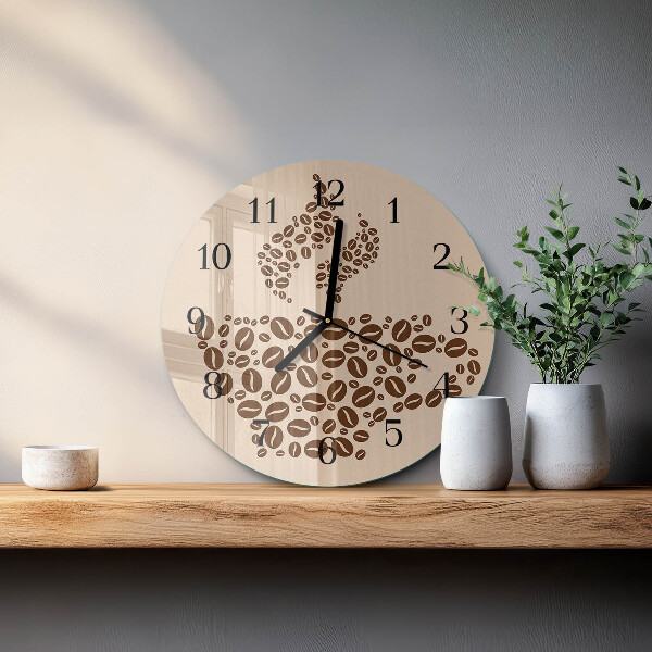 Reloj de pared redondo Café