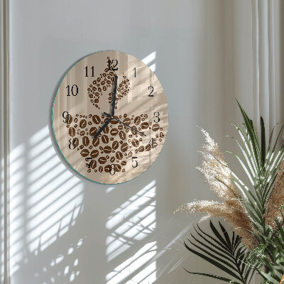 Reloj de pared redondo Café