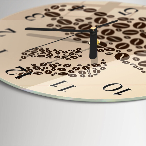 Reloj de pared redondo Café