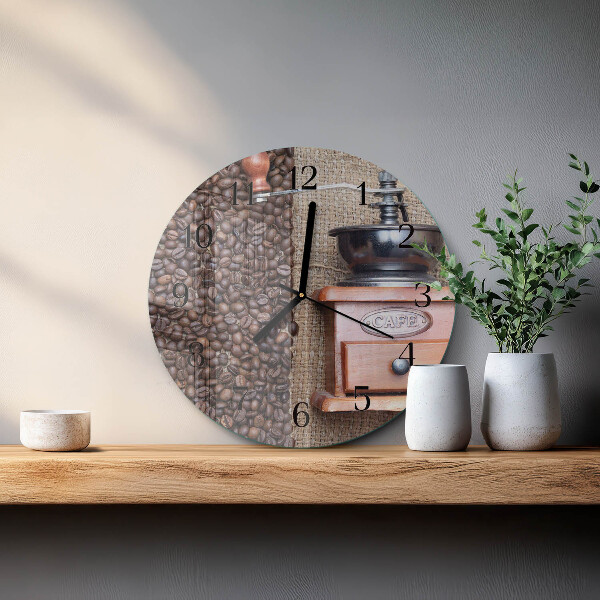 Reloj de pared redondo Molinillo de café