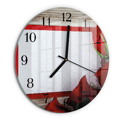 Reloj de pared redondo Rosas