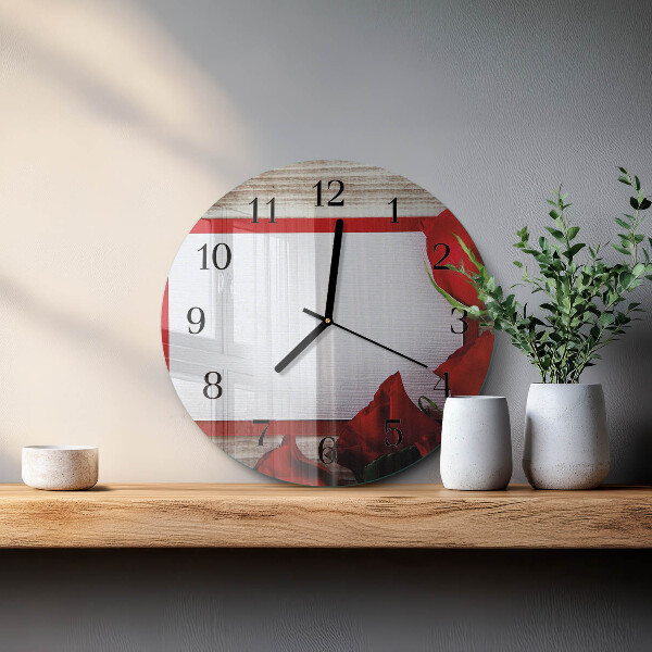 Reloj de pared redondo Rosas