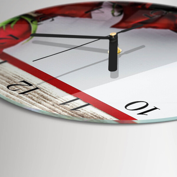 Reloj de pared redondo Rosas