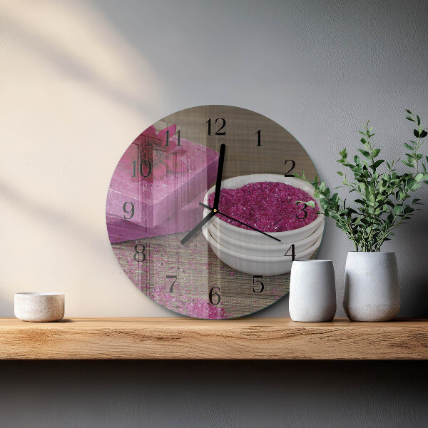 Reloj de pared redondo Flor